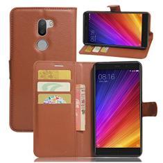 XIAOMI Capa para Mi 5S Plus, capa carteira flip de couro PU premium com compartimento para cartão, suporte e fecho magnético [capa interior à prova de choque de TPU] Compatível com XIAOMI Mi 5S Plus