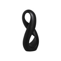 Escultura Decorativa de Cerâmica para Sala Infinito 1 Preto Fosco