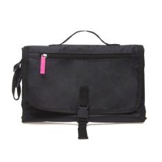 Trocador portátil Momis Petit preto zíper rosa