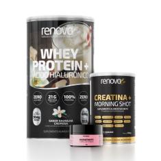 Whey Protein Concentrado e Creatina Monohidratada Morning Shot Renova 