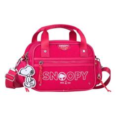 Bolsa Mini Baú Oficial Snoopy Colors Em Nylon Sp2849Pk Pink