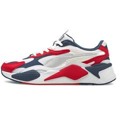 Puma - Mens Rs-X3 RWB Shoes, Size: 10 D(M) US, Color: Puma White/Puma Silver/High Risk Red