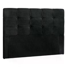 Cabeceira Casal 140cm Daiana Suede Preto Id Suede Preto