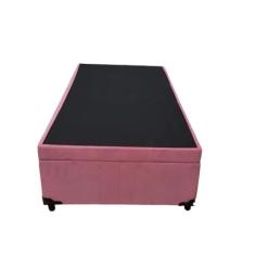 Cama Box Baú Solteiro Suede Rosé