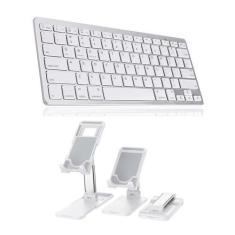 Teclado Bluetooth Para iPad Air 5 10,9 2022 Sup Apoio Branco - BD Net 
