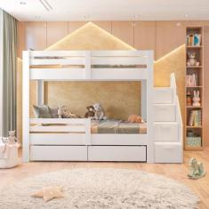 Beliche Infantil Star Plus com Grade de Proteção Casatema MadeiraOrigi