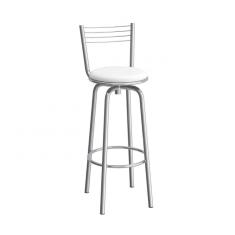 Banqueta Alta Giratória com Encosto Espanha Compoarte Cromado