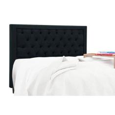 Cabeceira Cama Box Estofada King King Baronesa Plus Suede Negro - Simbal