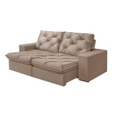 Sofá 2 Lugares Retrátil E Reclinável Martins M-176 Veludo Bege