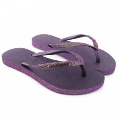 Chinelo Havaianas Slim Sparkle 4146937, Roxo, 35