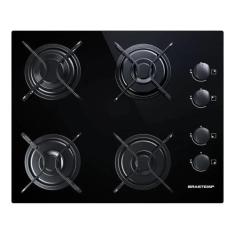 Cooktop Brastemp 4 Bocas Vidro Preto Bivolt BDD61AE, Preto, Bivolt