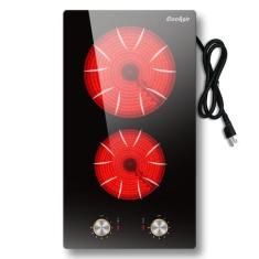 Fogão Elétrico de 2 Queimadores 2000W 110V - Controle de Botão, 110V