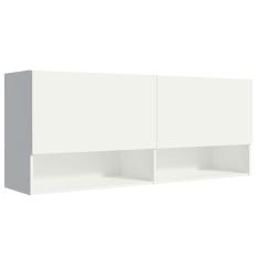 Armário Aéreo 120 cm 2 Portas 2 Nichos Branco para Cozinha Madesa