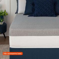 Colchão King Guldi Dream Mola Ensacada (30x193x203) com 2 Travesseiros Guldi Dream Cinza e Branco