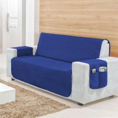 Kit Capa Protetor De Sofá Retratil 4 Lugares King com Viés Matelado Va