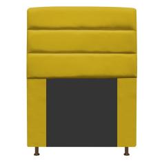 Cabeceira Estofada Turim 90cm Solteiro Amarelo Adj Decor