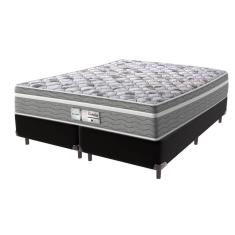 Cama Box Preto E Colchão Queen Evolution Probel
