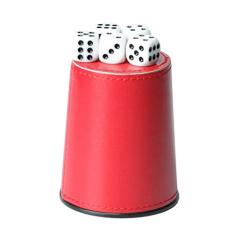 Copo de Dados em Couro Liso de Cor- RPG