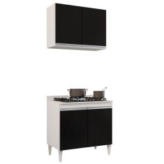 Armário Califórnia E Balcão Para Cooktop Flórida Branco/Pto