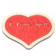 Quebra Cabeça 3D Madeira Educativo Mente I Love You