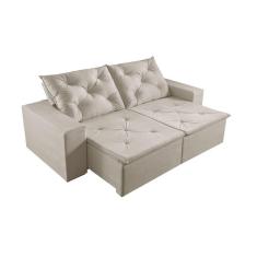 Sofá 4 Lugares Retrátil E Reclinável Martins M-181 Veludo Creme