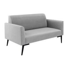 Sofá Namoradeira Pés Villach Marisa Suede D03 - D\`rossi Cor Cinza