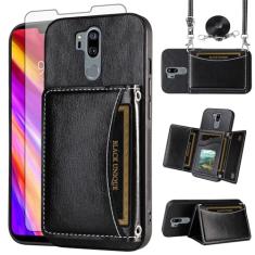 Asuwish Capa de telefone para LG G7 ThinQ Capa carteira com protetor de tela, compartimento para cartão, alça transversal, acessórios para celular LGG7 One G 7 Plus LG7 Fit LG7ThinQ 7G Thin Q G7+
