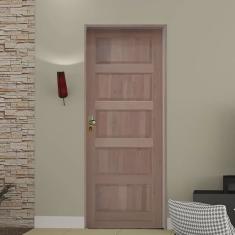 Kit Porta de Madeira 210x82cm Batente 14cm Fechadura Externa Golf Rodam