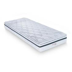Colchão Solteiro Molas Ensacadas Real Pillow Top Branco 88x188x30 Alto