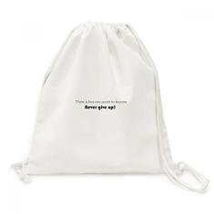 Mochila de lona com cordão de citação para viagens e compras