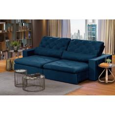 Sofá Modular Rio Branco 4 Lugares 2.30 MT Retrátil e Reclinável Veludo Nobre Sofatec