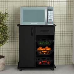 Fruteira Politorno Facility com 1 Gaveta, 1 Porta e 3 Cestas