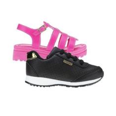 Tenis de Menina e Sandalia Papete - KIT 2 PARES Tam 28 ao 34-Feminino