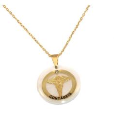 Colar Cordão Contabilidade Contábil Folheado Ouro 18k - Milena Folhead