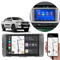 Kit Multimídia Carplay Hilux 2012-2016 7 Pol MP5 Touch-screen + Câmera