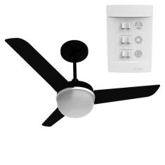 Ventilador Teto Aliseu Alisclean Preto Com Controle Parede, 220V