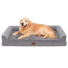 COZY KISS Cama ortopédica para cães extragrande, sofá GG para cães de tamanho grande, sofá reforçado de espuma de suporte grande com capa de forro à prova d'água, confortável, lavável, 122 x 81 x 19