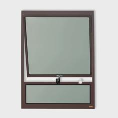 Janela de Alumínio Maxim-Ar com Bandeira 80x60cm Vidro Mini Boreal Plus Brimak