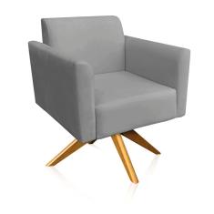 Poltrona Giratória Marisa Suede Grafite