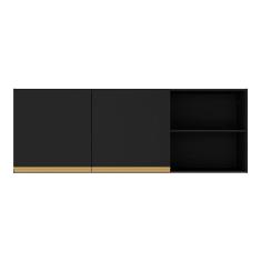 Armário De Cozinha Aéreo 150cm Gb Mp3741 Preto