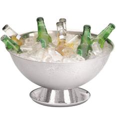 Champanheira Forma Perlage Em Aço Inox Com Grelha Para 5 Garrafas Inox