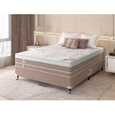 Cama Box + Colchão Castor Casal Premium Niponpedic One Face Tecnopedic