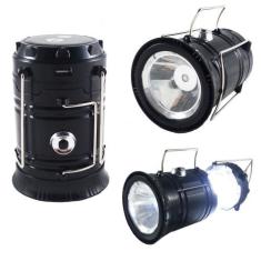 Lampiao Solar De Led Portatil Com USB E Bateria Recarregavel Luminaria