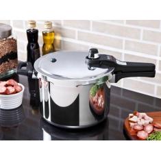 Panela de Pressão Nigro Eterna 6L Alumínio Polido, 6L, Prata