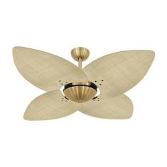 Ventilador de Teto Dormamu Dourado Office 4 Pás Palmae Natural 127V, 1