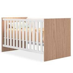 Berço Americano Mini Cama Doce Sonho 100 Carvalho Branco Brilho - Qmovi