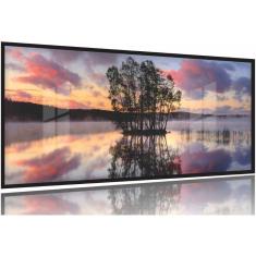 Quadro Decorativo Paisagem Árvore Lago Entardecer