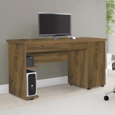 Escrivaninha Mesa Para Computador Quarto Escritório Ariel 1 Gaveta 1 Porta