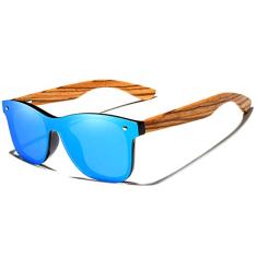 Óculos de Sol Kingseven Retro Hastes de Madeira Lente Plana Estilo Square Nova Moda com Proteção Uv400 Polarizados Z-5504 (C2)