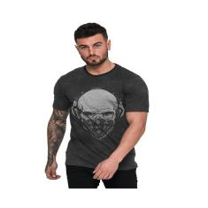 Camiseta Rock Caveira com Bandana-Masculino